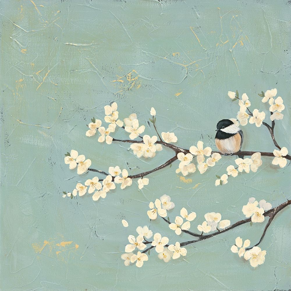 Wall Art Painting id:215358, Name: Chickadee and Dogwood I, Artist: Reynolds, Jade