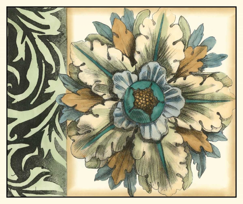 Wall Art Painting id:49558, Name: Panelled Rosette II, Artist: Goldberger, Jennifer