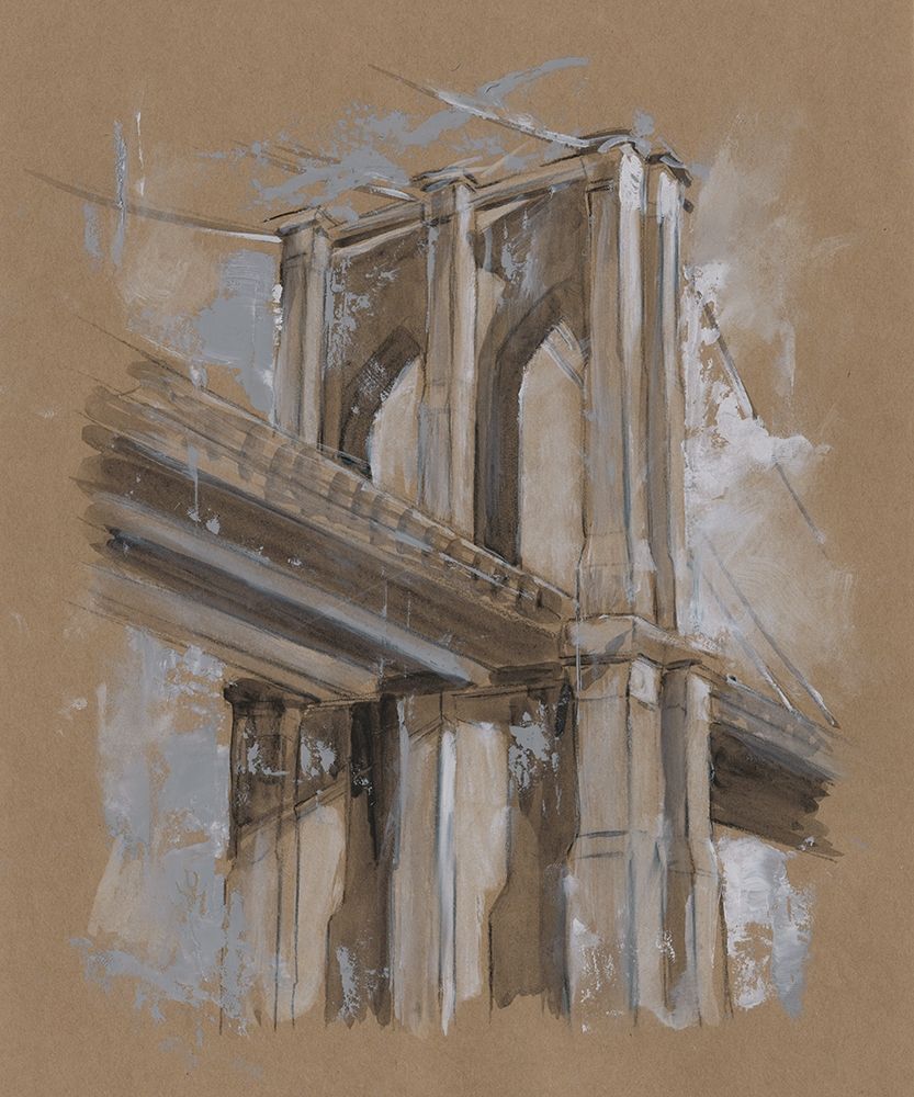 Wall art: Brushwork Architecture Study III, by Harper, Ethan