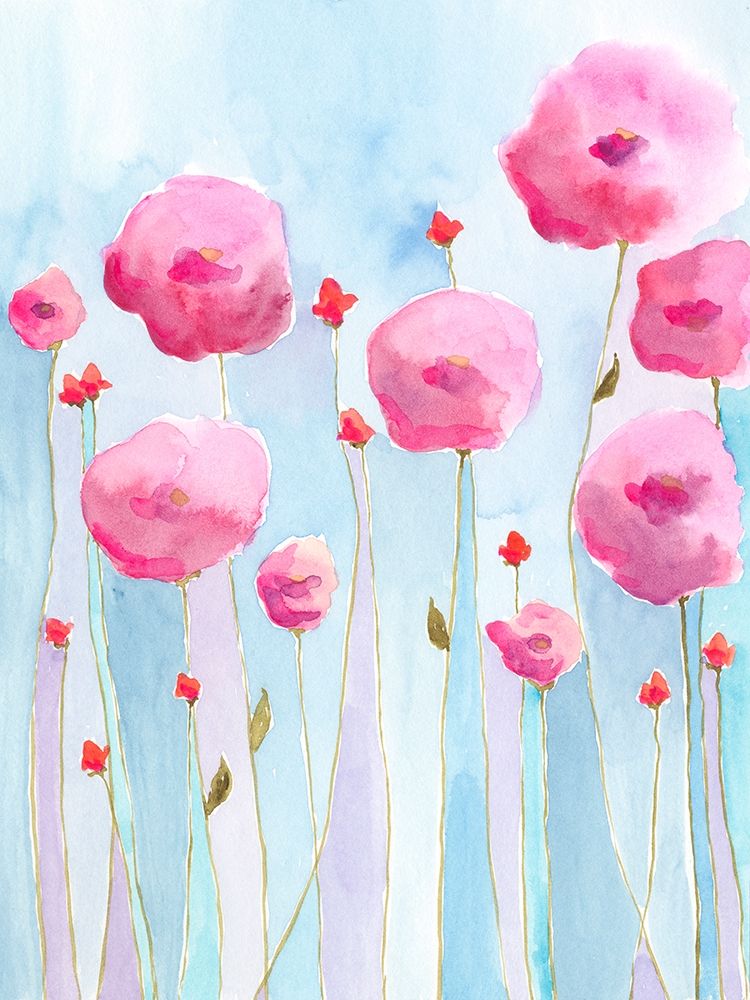 Art Print: Pink Florets I