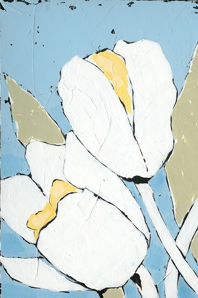 Wall art: White Tulip Triptych I, by Reynolds, Jade