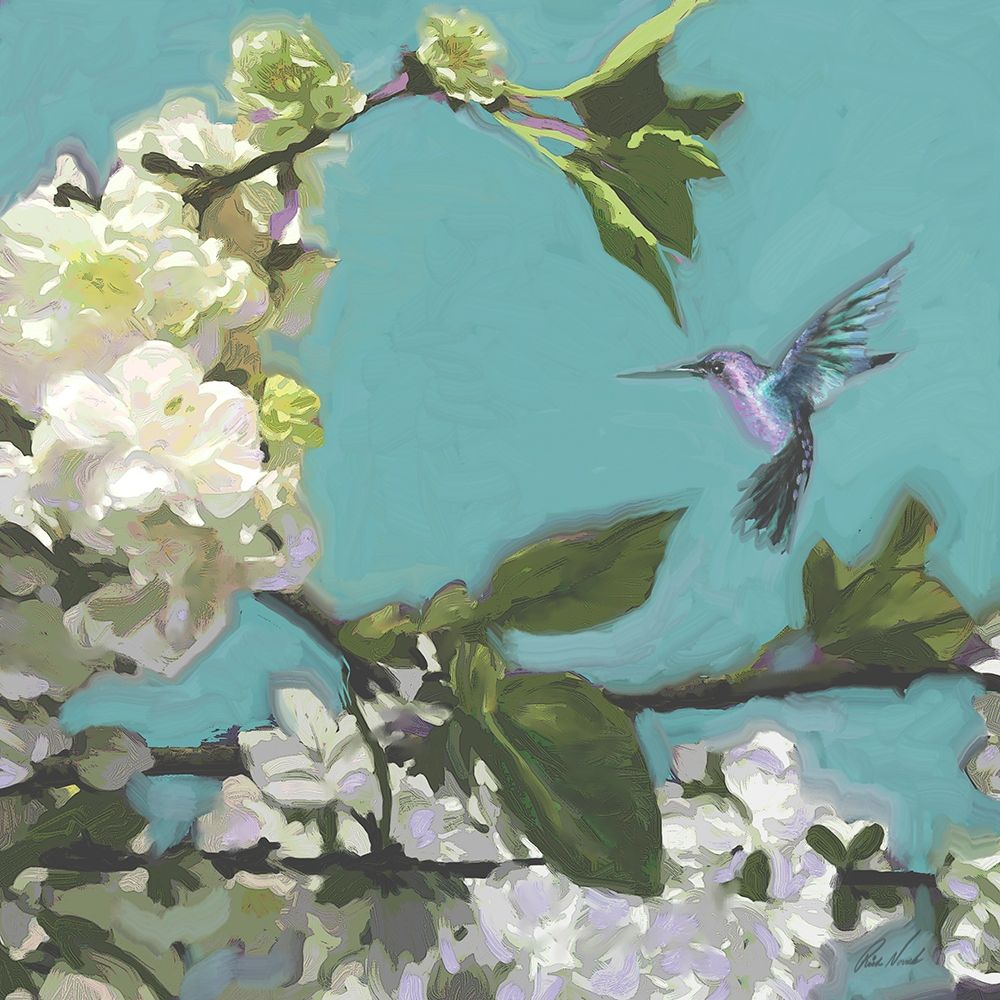 Wall art: Hummingbird Florals I, by Novak, Rick