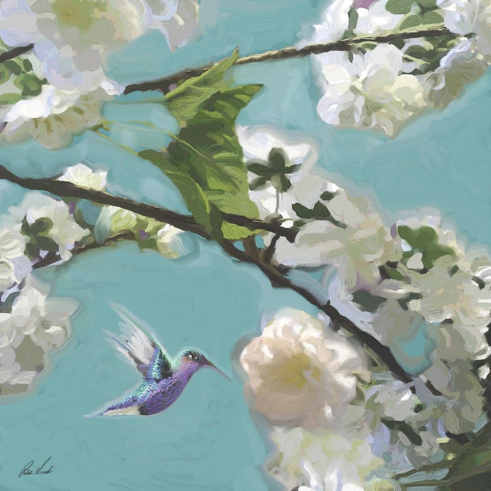 Wall Art Painting id:228403, Name: Hummingbird Florals II, Artist: Novak, Rick