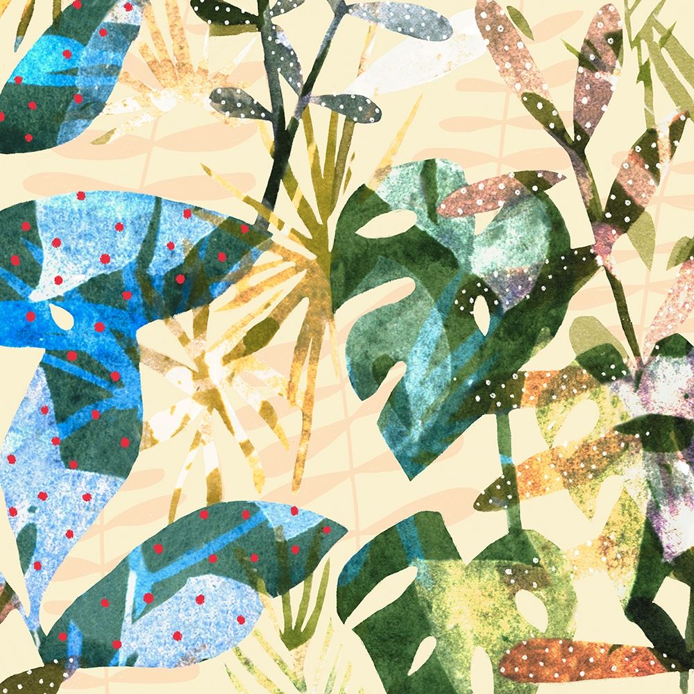 Wall Art Painting id:228423, Name: Technicolor Jungle IV, Artist: Scarvey, Emma