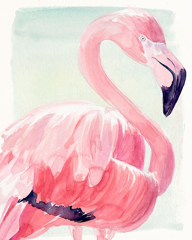 Wall Art Painting id:228437, Name: Pastel Flamingo II, Artist: Parker, Jennifer Paxton