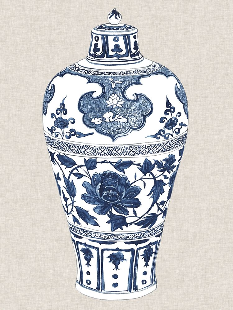 Wall art: Antique Chinese Vase I, by Wang, Melissa