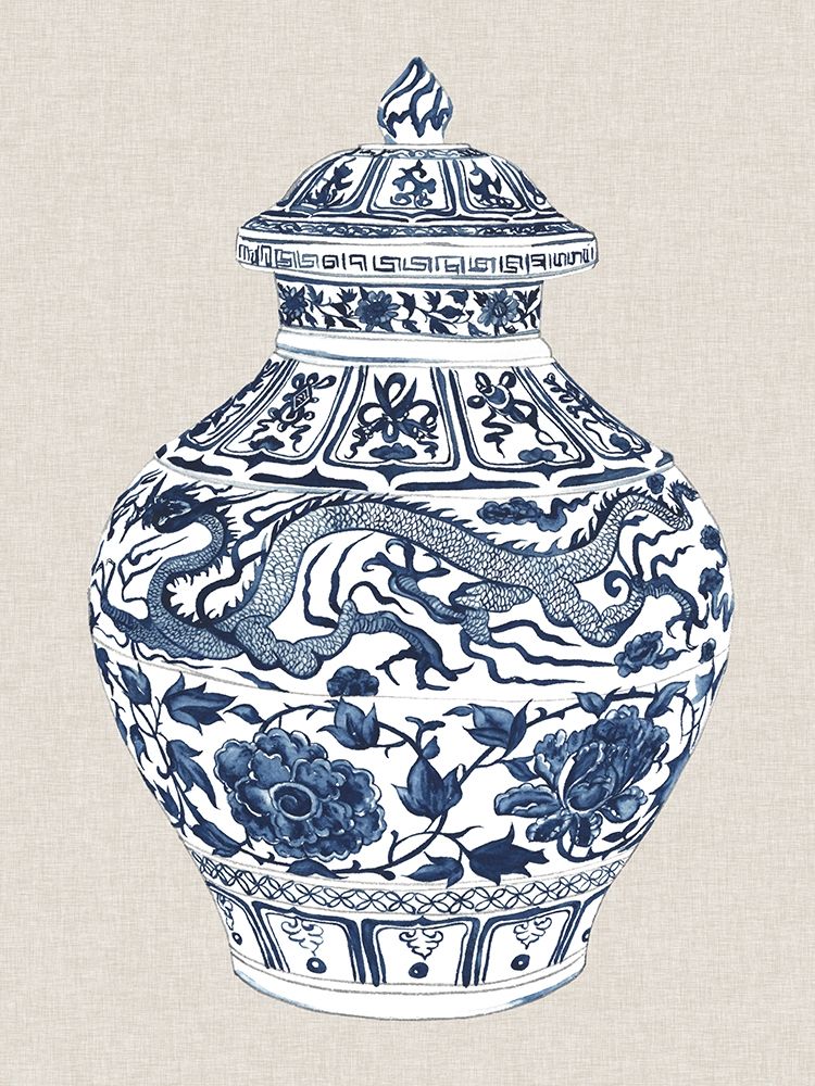 Wall art: Antique Chinese Vase III, by Wang, Melissa