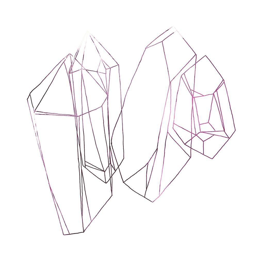 Art Print: Contour Crystals I