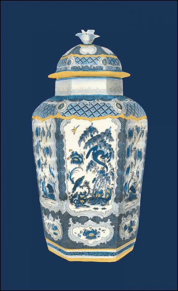 Wall art: Asian Urn in Blue and White II, by Vision Studio