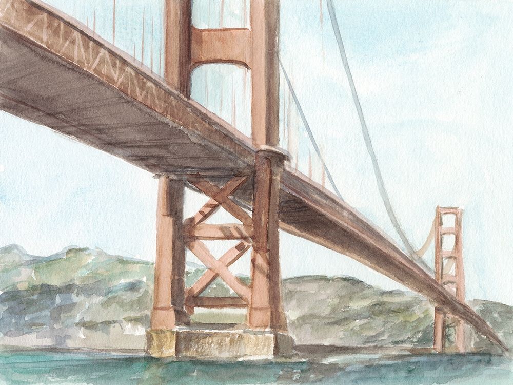 Wall art: Iconic Watercolor Bridge III, by Harper, Ethan