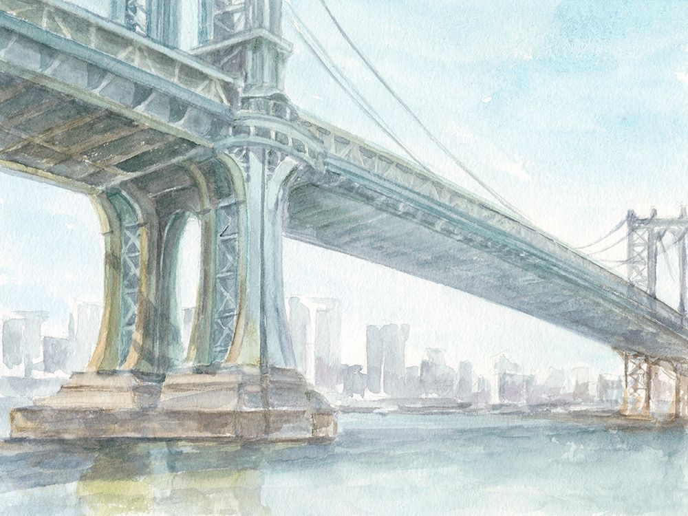 Wall art: Iconic Watercolor Bridge IV, by Harper, Ethan