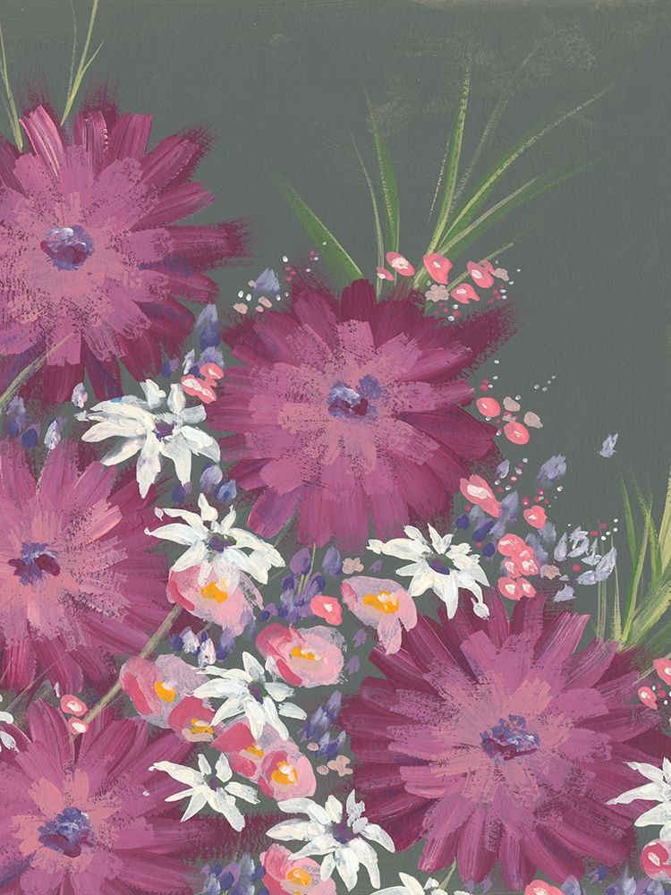 Art Print: Mauve Wildflower Garden II