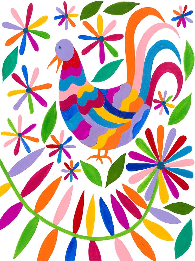Wall Art Painting id:229367, Name: Otomi Bird I, Artist: Moore, Regina