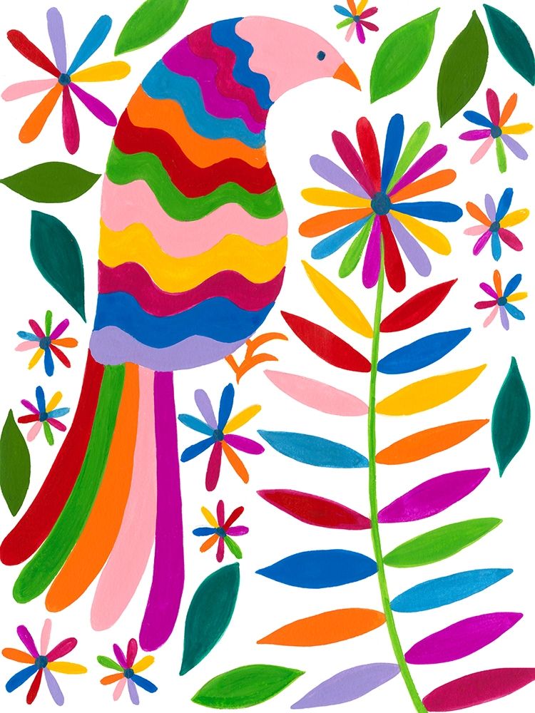 Wall art: Otomi Bird IV, by Moore, Regina