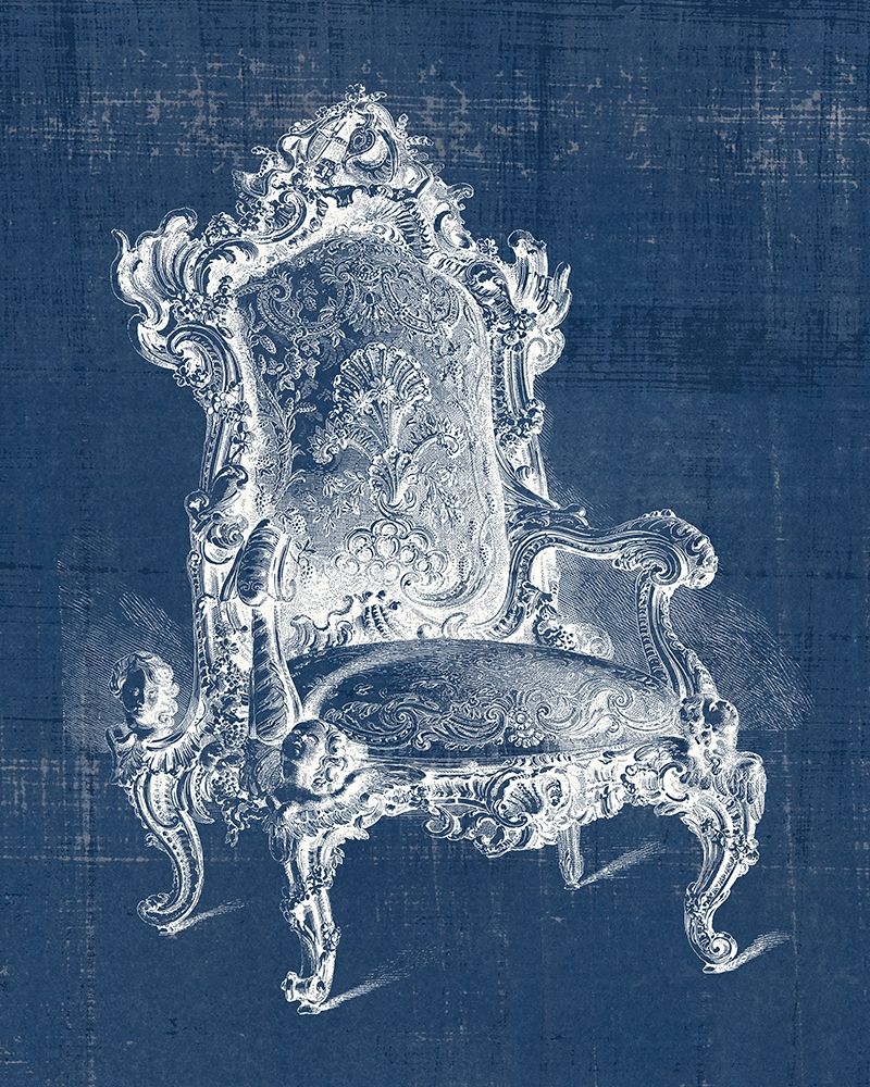 Wall Art Painting id:229486, Name: Antique Chair Blueprint II, Artist: Vision Studio 