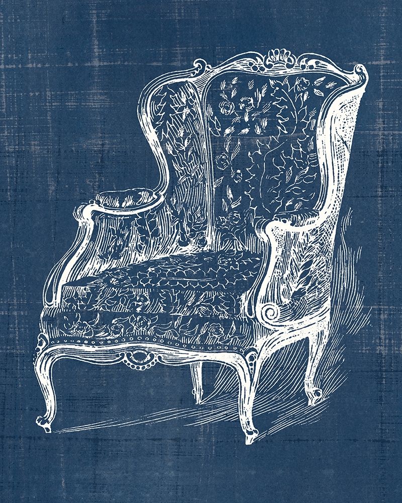 Wall Art Painting id:229487, Name: Antique Chair Blueprint III, Artist: Vision Studio 