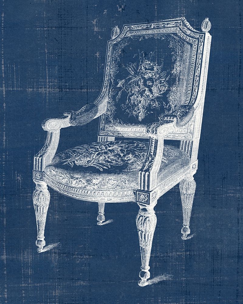 Wall Art Painting id:229488, Name: Antique Chair Blueprint IV, Artist: Vision Studio 