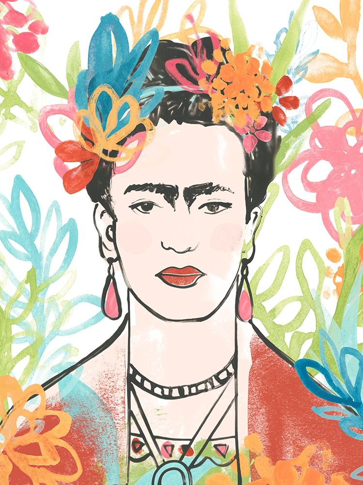 Wall Art Painting id:229736, Name: Portrait of Frida  II, Artist: Vess, June Erica