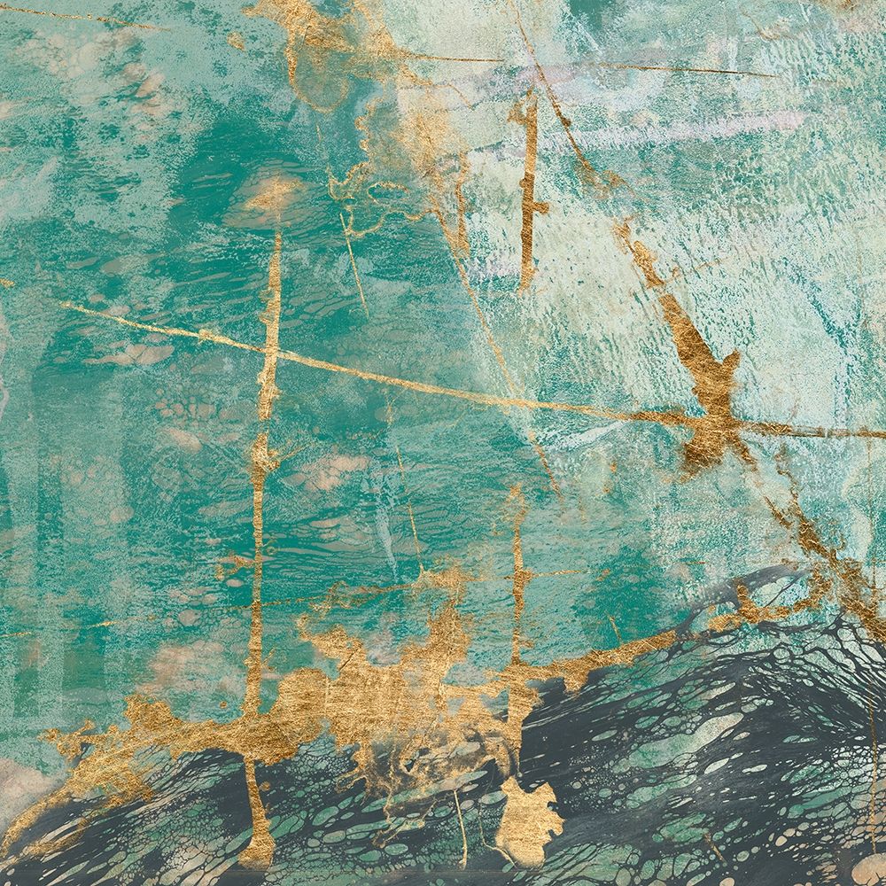 Wall art: Custom Teal Lace II, by Goldberger, Jennifer