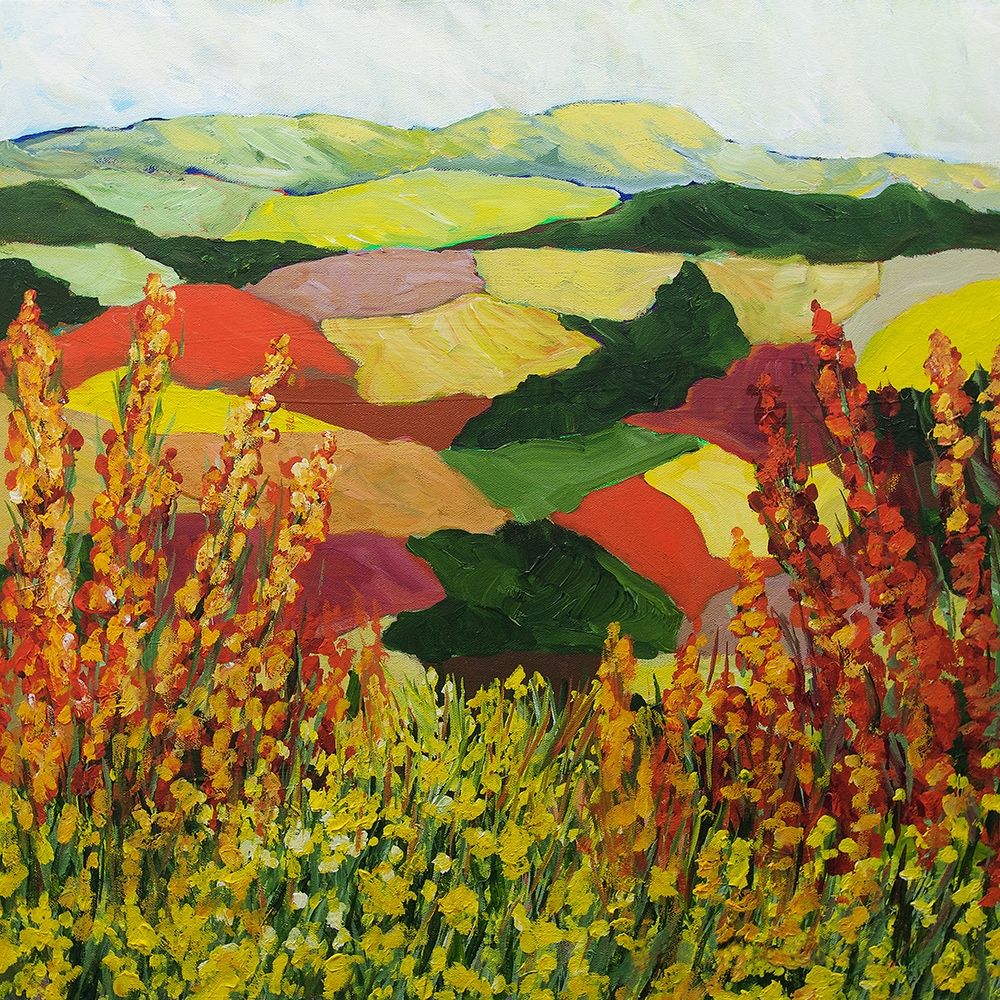 Wall Art Painting id:229904, Name: Red Blend, Artist: Friedlander, Allan