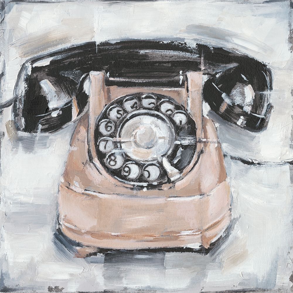 Wall art: Retro Phone IV, by Harper, Ethan