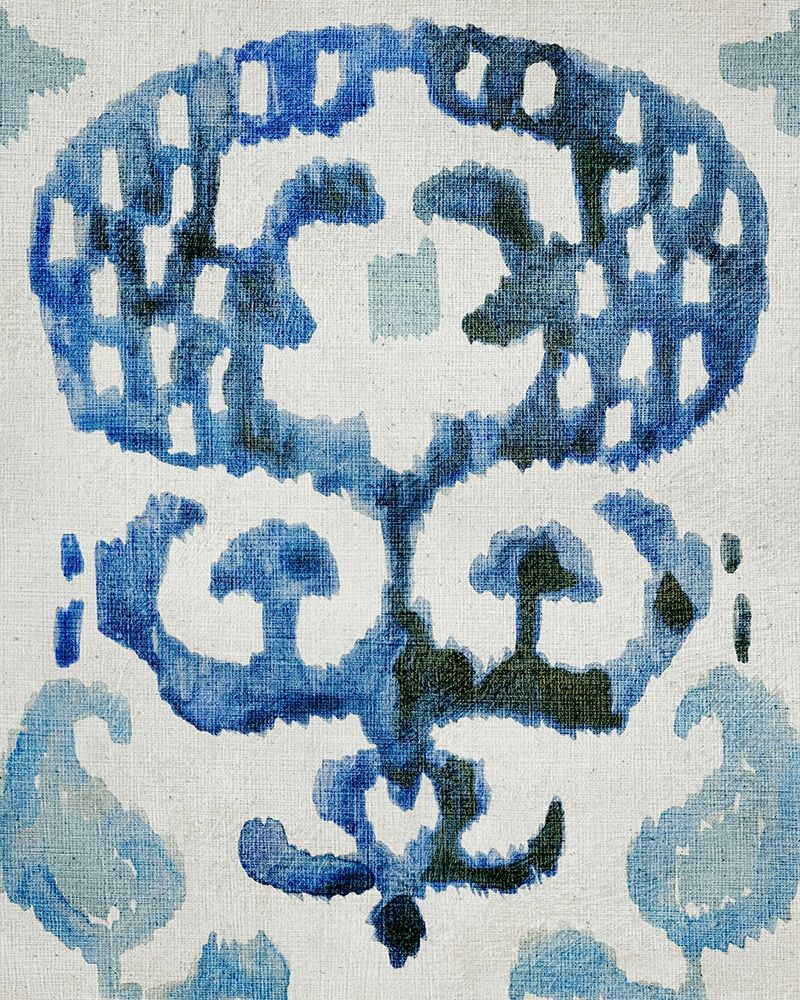 Art Print: Sapphire Ikat I