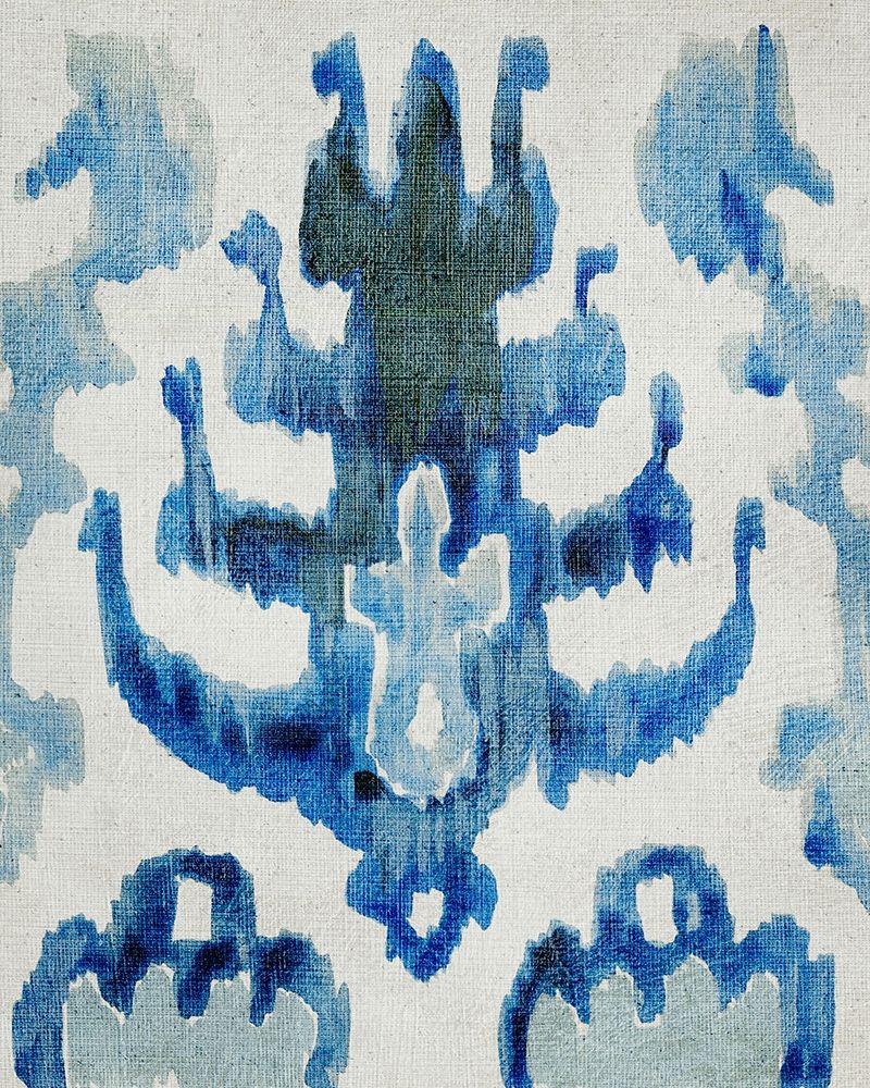 Art Print: Sapphire Ikat IV