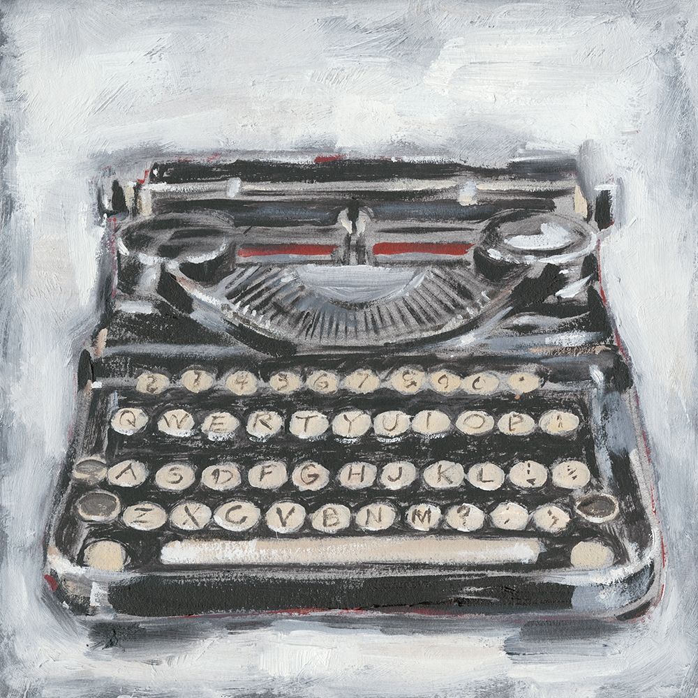 Wall Art Painting id:230888, Name: Vintage Typewriter I, Artist: Harper, Ethan