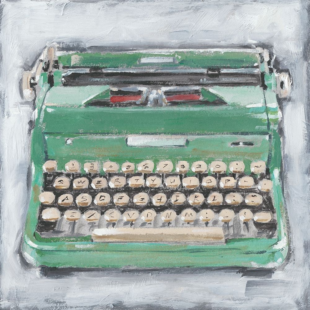 Wall Art Painting id:230889, Name: Vintage Typewriter II, Artist: Harper, Ethan