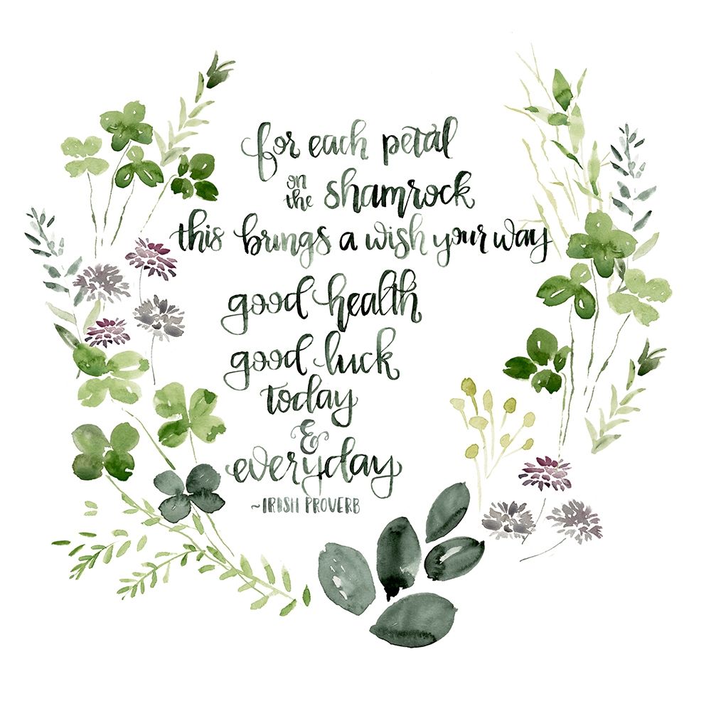 Wall Art Painting id:230908, Name: Clover Saying I, Artist: Parker, Jennifer Paxton