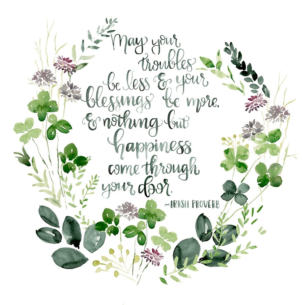 Wall Art Painting id:230909, Name: Clover Saying II, Artist: Parker, Jennifer Paxton