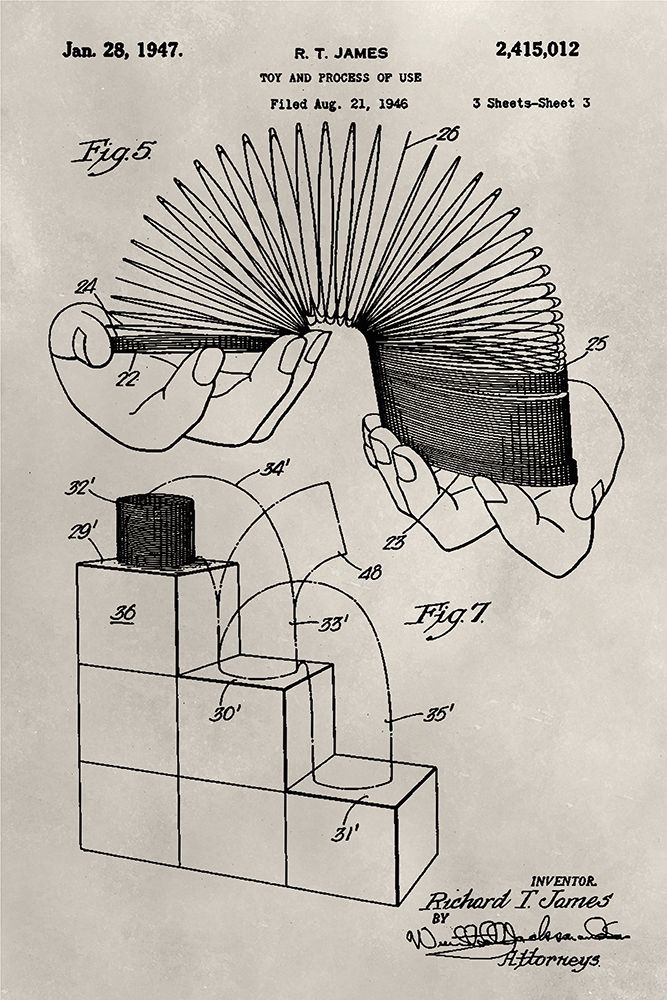 Wall art: Patent--Slinky, by Ludwig, Alicia