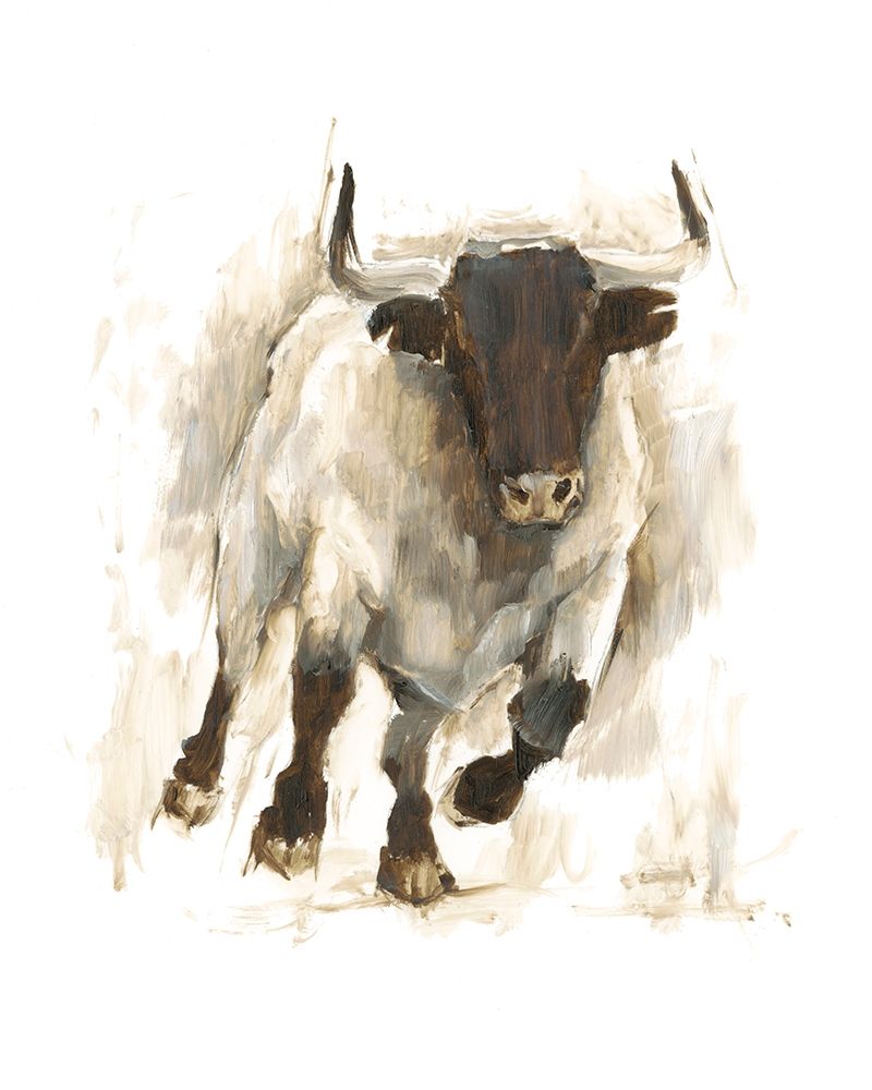 Wall Art Painting id:244917, Name: Rustic Bull I, Artist: Harper, Ethan