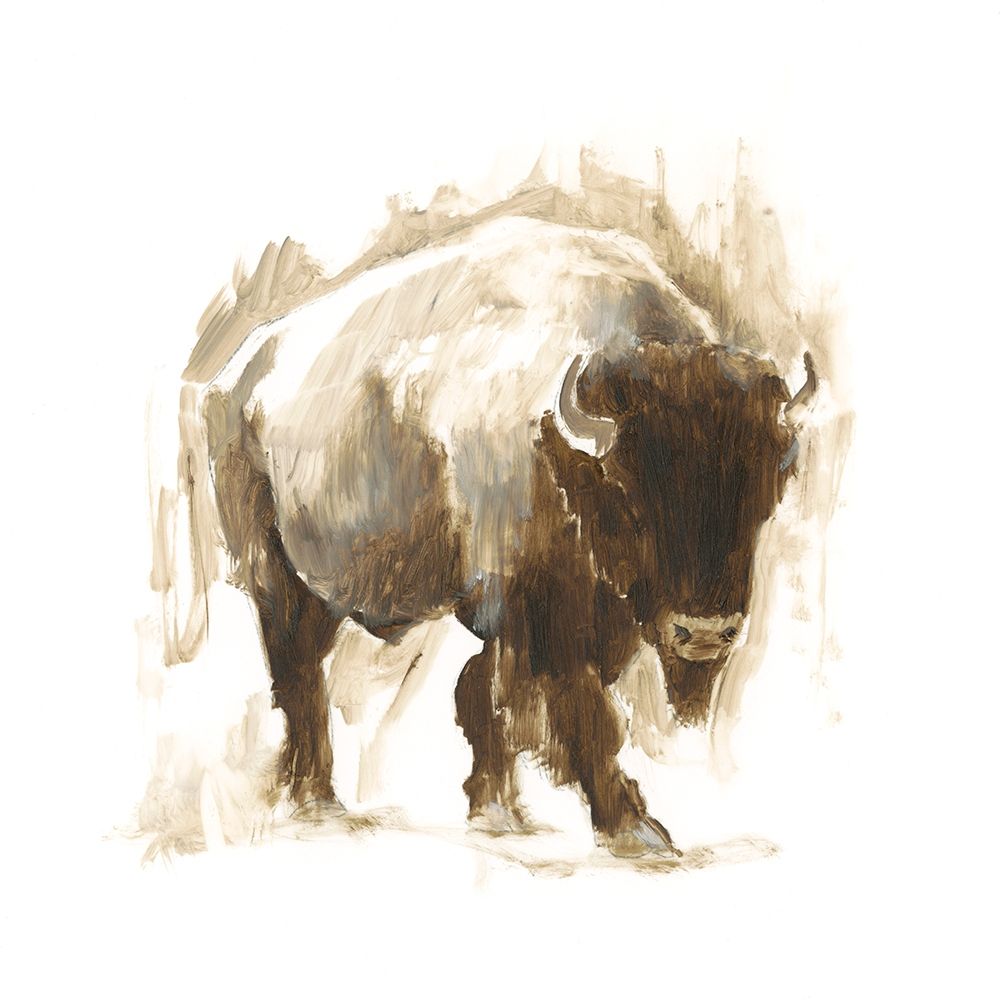 Wall Art Painting id:246403, Name: Rustic Bison I, Artist: Harper, Ethan