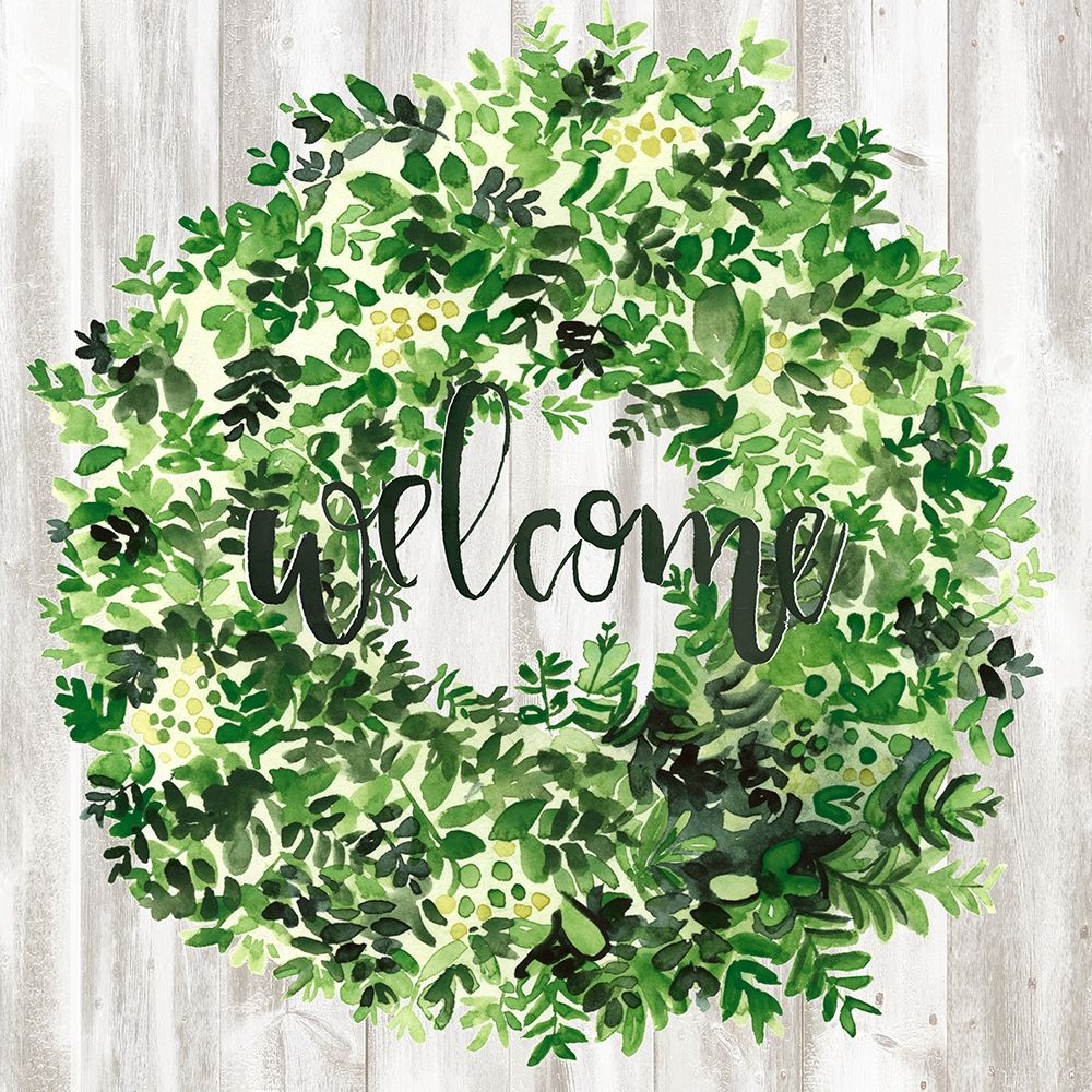 Wall Art Painting id:244976, Name: Welcome Wreath II, Artist: Parker, Jennifer Paxton