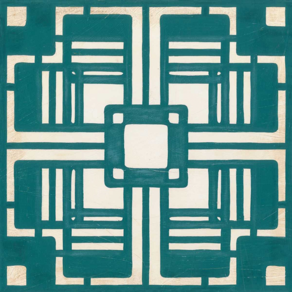 Wall Art Painting id:137475, Name: Non-Embellished Deco Tile I, Artist: Vess, June Erica