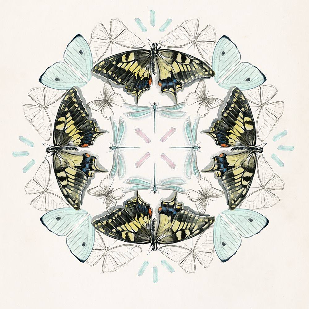 Wall art: Butterfly Mandala I, by Parker, Jennifer Paxton
