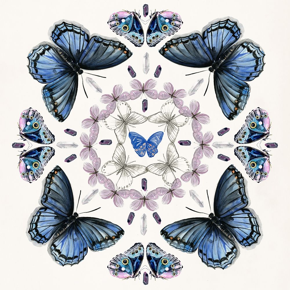 Wall art: Butterfly Mandala II, by Parker, Jennifer Paxton