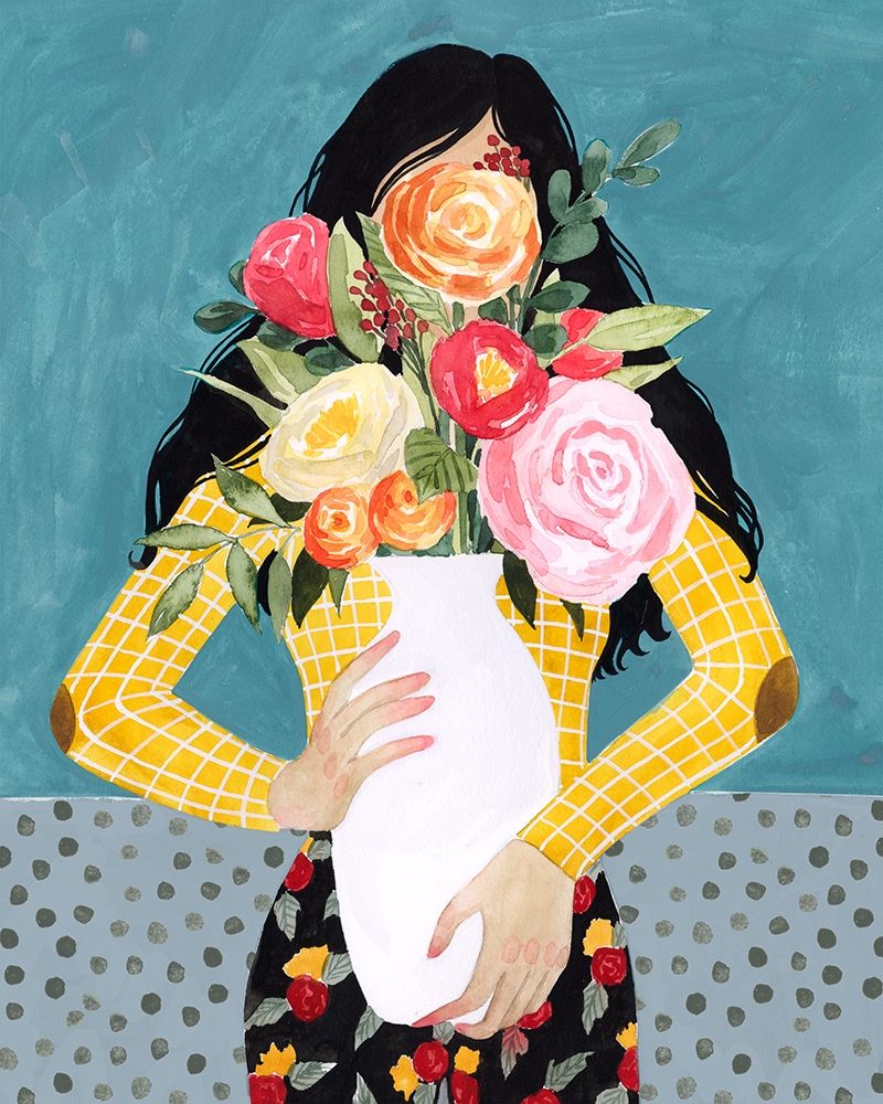 Wall art: Flower Vase Girl II, by Popp, Grace