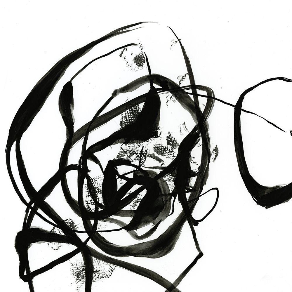 Art Print: Sumi-E Abstract on White II