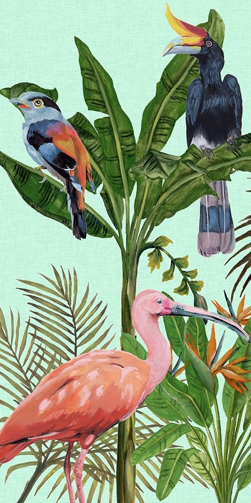Wall art: Birds Paradise I, by Wang, Melissa