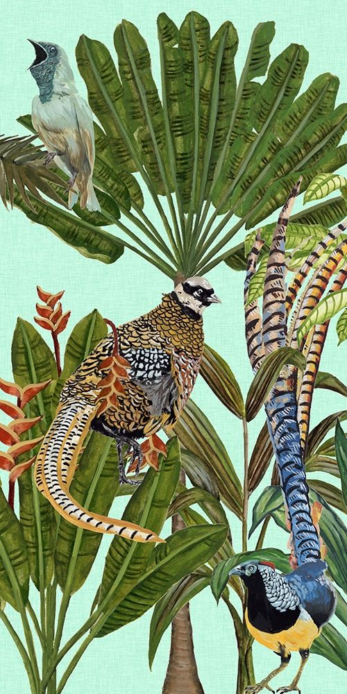 Wall art: Birds Paradise III, by Wang, Melissa