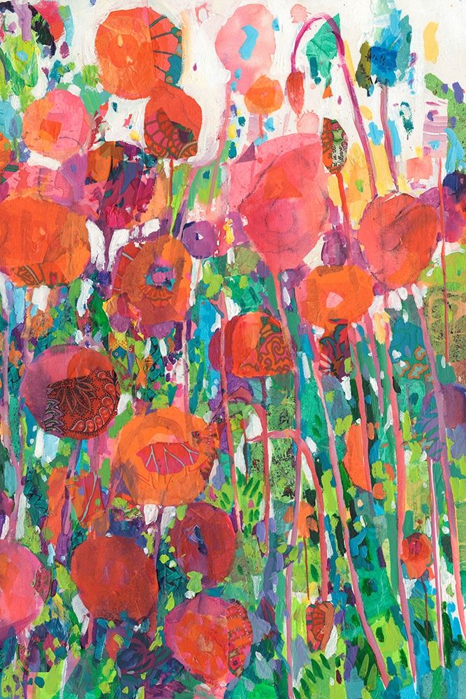 Art Print: Vivid Poppy Collage II