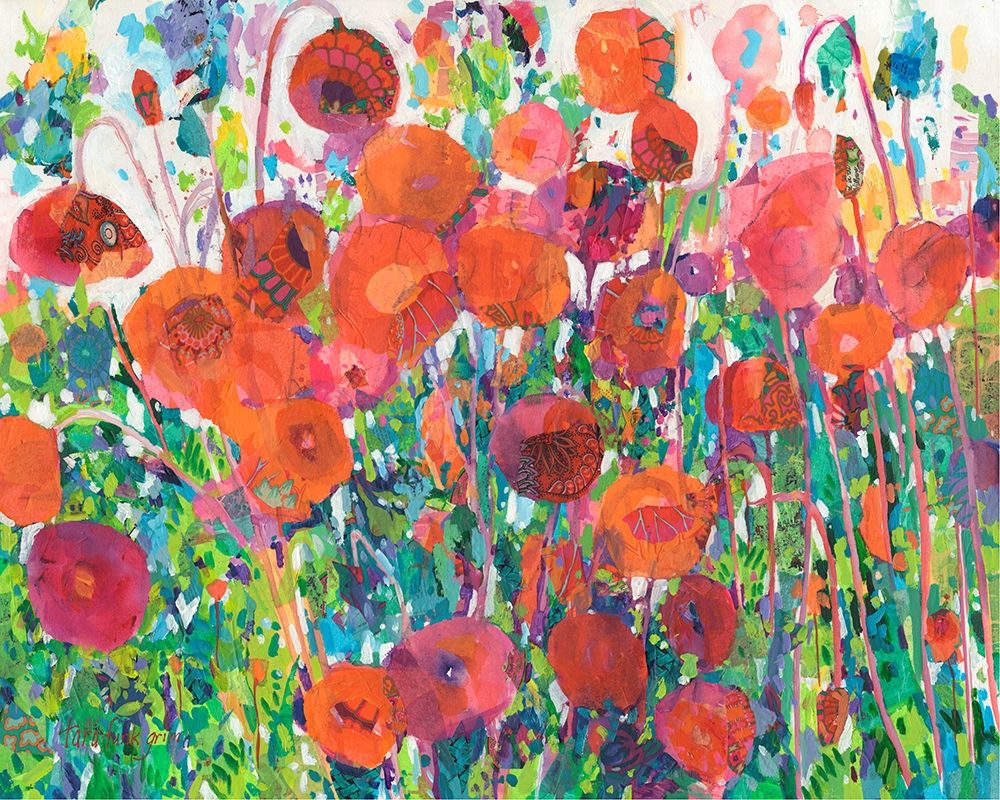 Art Print: Vivid Poppy Collage III