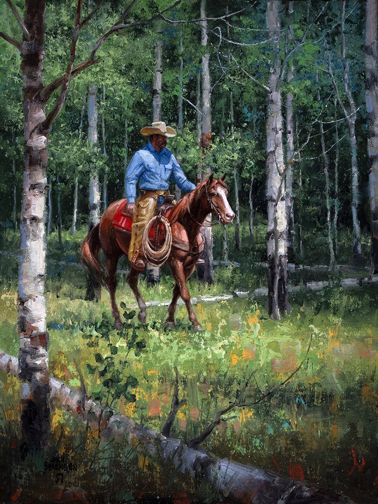 Wall Art Painting id:274922, Name: Through the Aspen, Artist: Sorenson, Jack