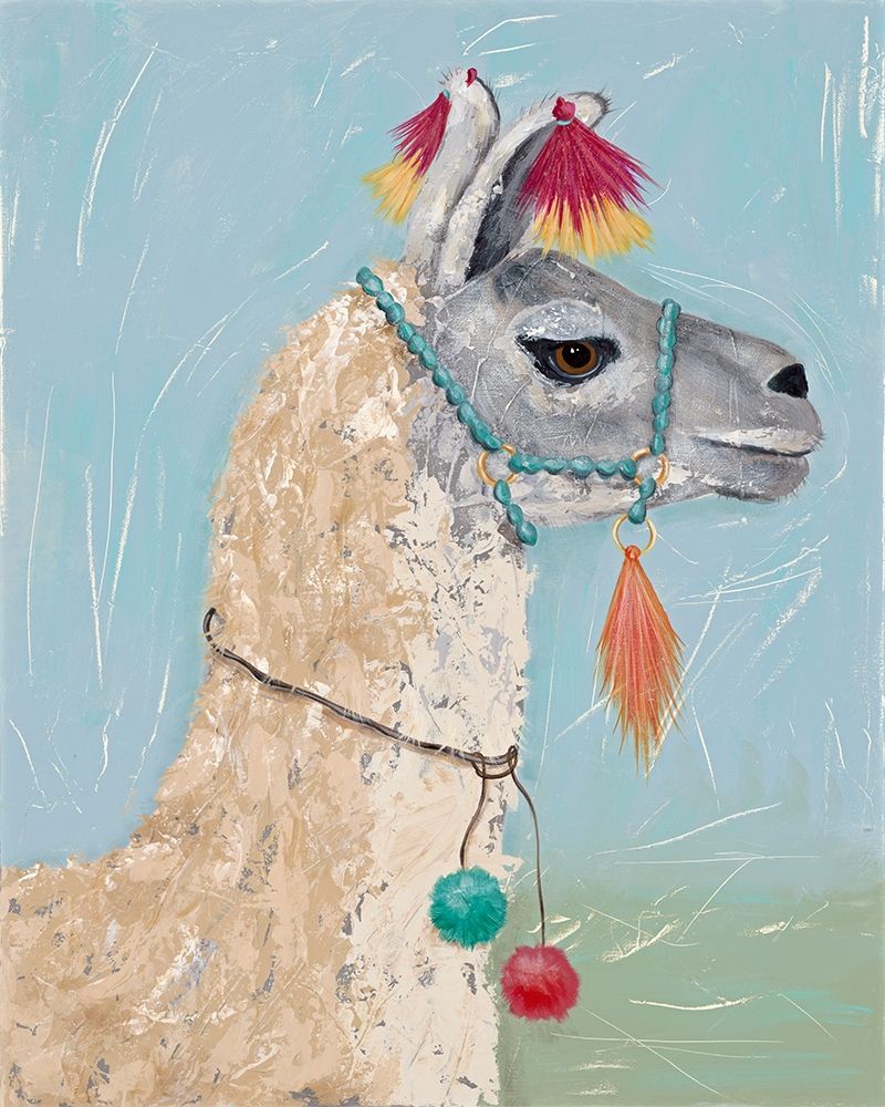 Art Print: Painted Llama II