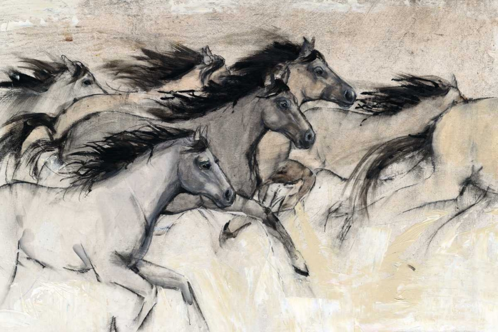 Wall Art Painting id:68347, Name: Horses in Motion I, Artist: OToole, Tim