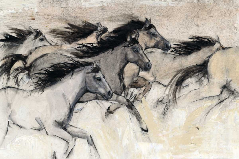 Wall art: Horses in Motion I, by OToole, Tim