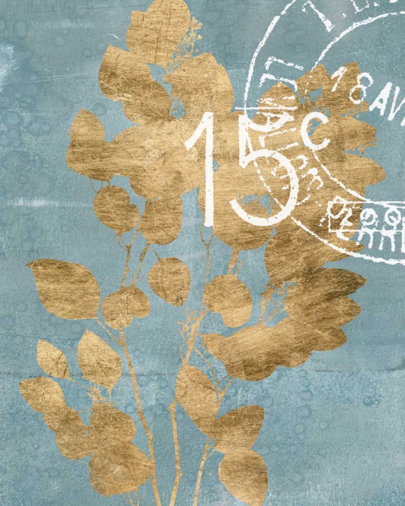 Wall Art Painting id:68414, Name: Postage Leaves I, Artist: Goldberger, Jennifer