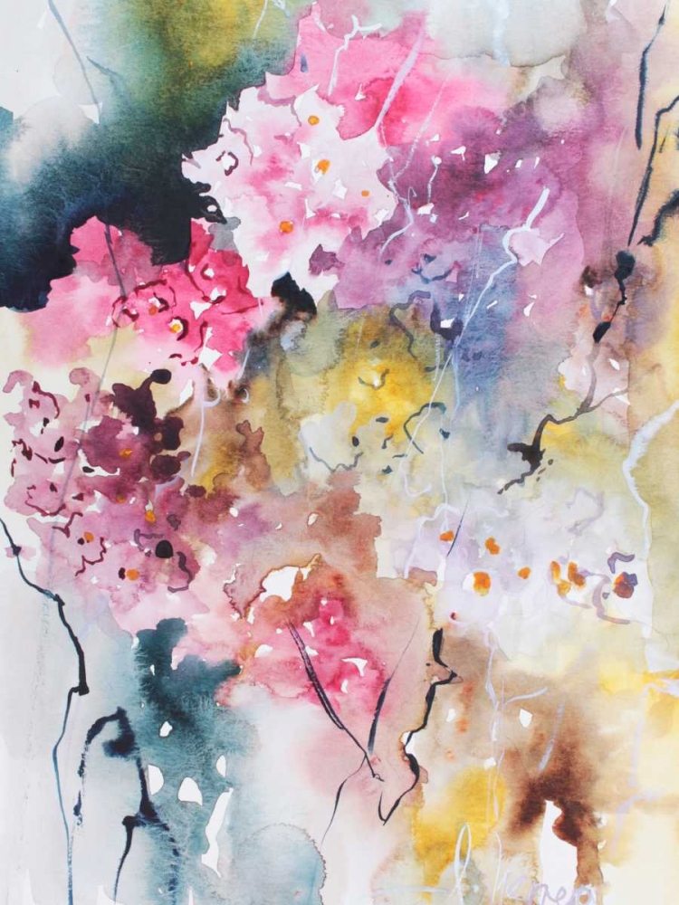 Art Print: Blooms Aquas III